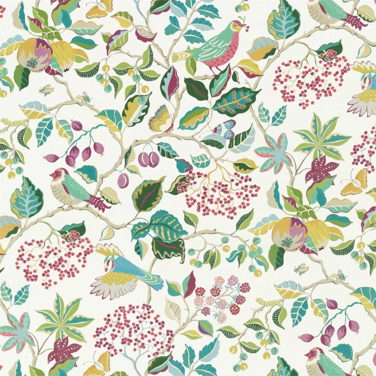Sanderson Birds & Berries Fabric